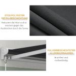Elektrisk Markis Vikarmsmarkis Grå av Aluminium och Polyester för Väggmontering Solskydd med Handvev och Fjärrkontroll 2,5 x 2 m