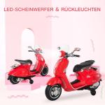 Elmotorcykel för Barn med MP3 Musikbelysning för 3-6 År PP Röd 108 X 49 X 75 Cm