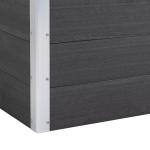 Upphöjd Bädd Växtlåda WPC och Aluminium Utan Bas för Trädgårdsodling Grå 100 X 50 X 50 Cm