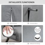 Pall Fotpall Ottoman Mörkgrå av Tyg och Trä för Vardagsrum och Sovrum Rund med Handtag och Fotstöd Bekväm Sittplats Ø 48 x 45 cm