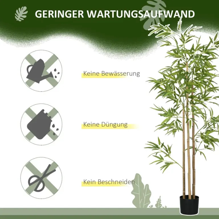 Konstgjord Växt Bambu Grön av Plast Konstträd 180 cm