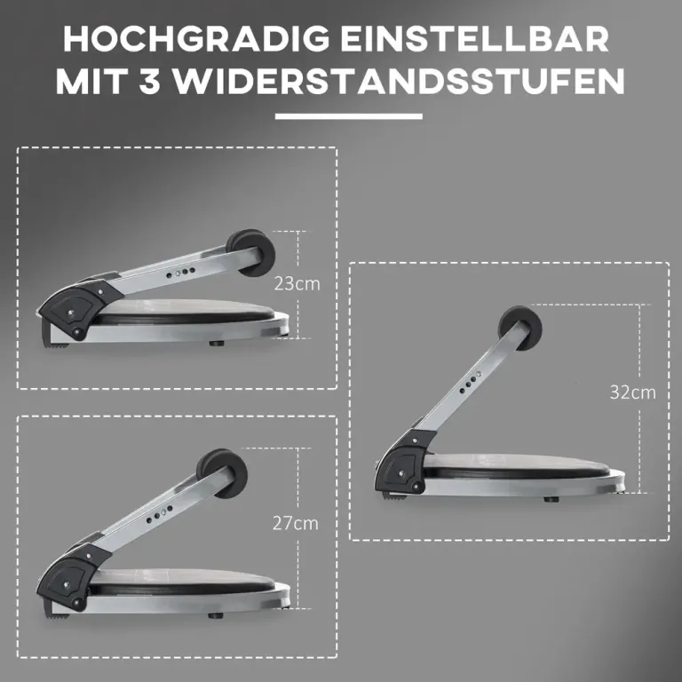 Hopfällbar Magtränare Träningsbänk 55 x 42 x 11-32 cm