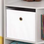 Förvaringshylla för Barn med 3 Non-woven Lådor i MDF och Tippskydd, Grå