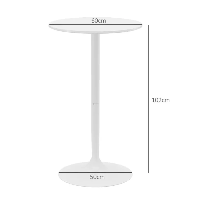 Barbord Ståbord Silver av Härdat Glas 60 x 60 x 102 cm