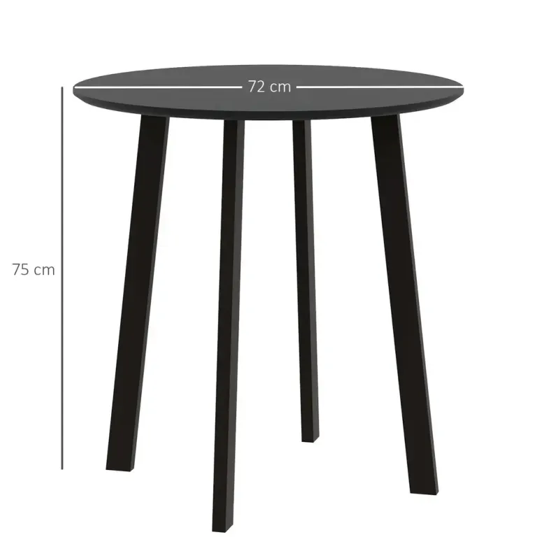 Matbord med Högglans & Eleganta Stålben Svart