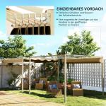 Pergola för Trädgård med Utdragbart Tak och UPF30+ Skydd för Solskydd Hållbar och Stabil Khaki Polyester och Metall 3 x 3 m