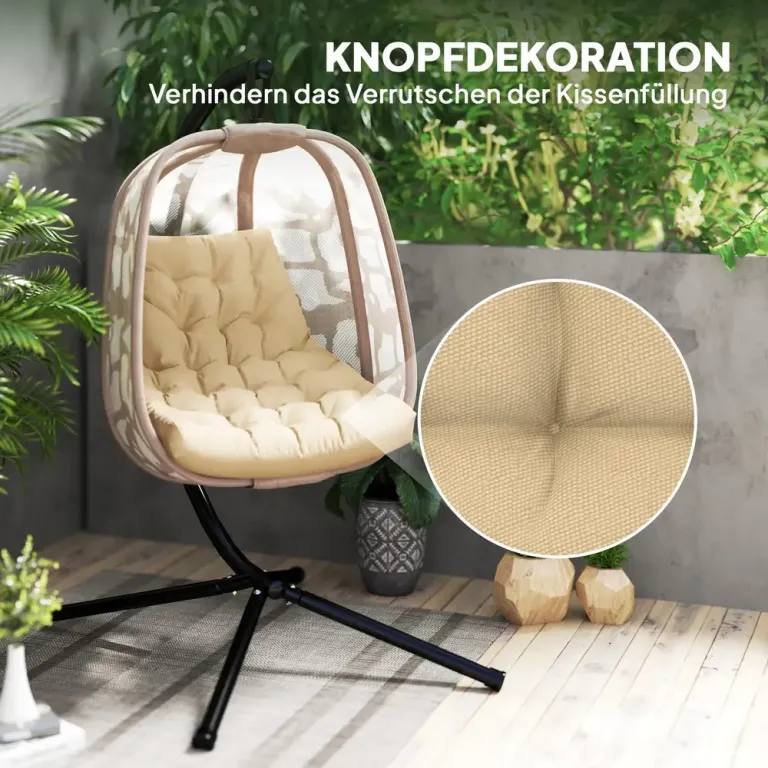 Sittdyna Stolsdyna med Ryggstöd Beige av Tyg 120 x 100 cm