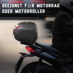 Motorcykelväska Skoterväska 48 L för Motorcyklar Skotrar Mopeder Fyrhjulingar Toppväska Svart 59 X 43 X 33 Cm