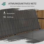 4-delat Trädgårdsset, 2 Fåtöljer, 2-sits Soffa, Glasbord, Andningsbart Tyg, Metallram, Svart