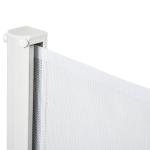 Utdragbar Säkerhetsgrind i PVC, Flexibel Skyddsbarriär för Dörrar och Trappor, Rullgardinsfunktion sparar plats, Vit, 115 x 82,5 cm