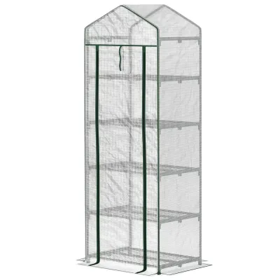 Litet Växthus Tunnelväxthus med Rulldörr 69 x 49 x 193 cm