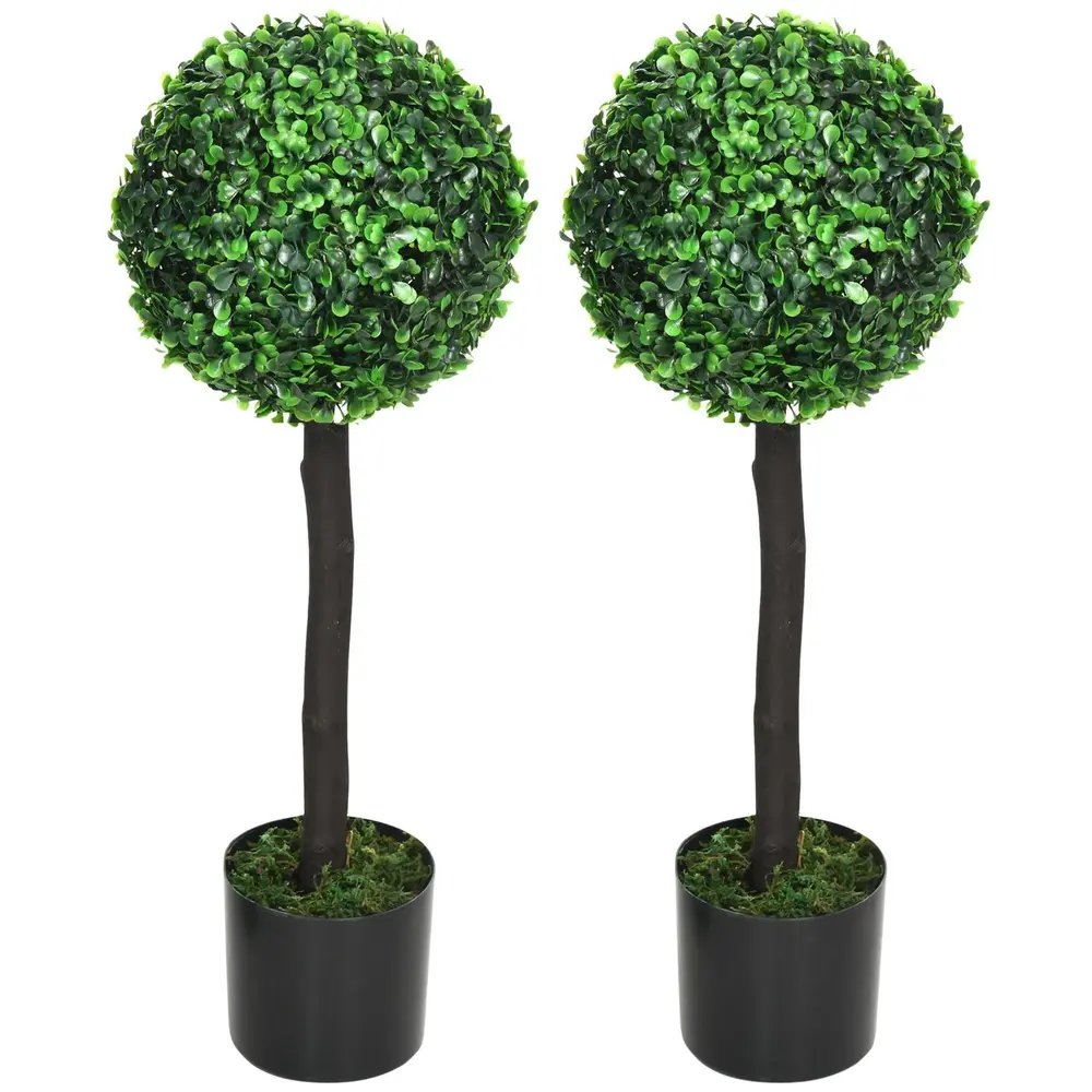 Konstgjorda Växter Buxbom Grön av PEVA och Plast Set 60 Cm