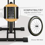 Cykelställ Cykelstativ Metall av Stål för Utomhusbruk Väderbeständigt Stativ för Vertikal och Horisontell Parkering 45 x 44 x 118 cm