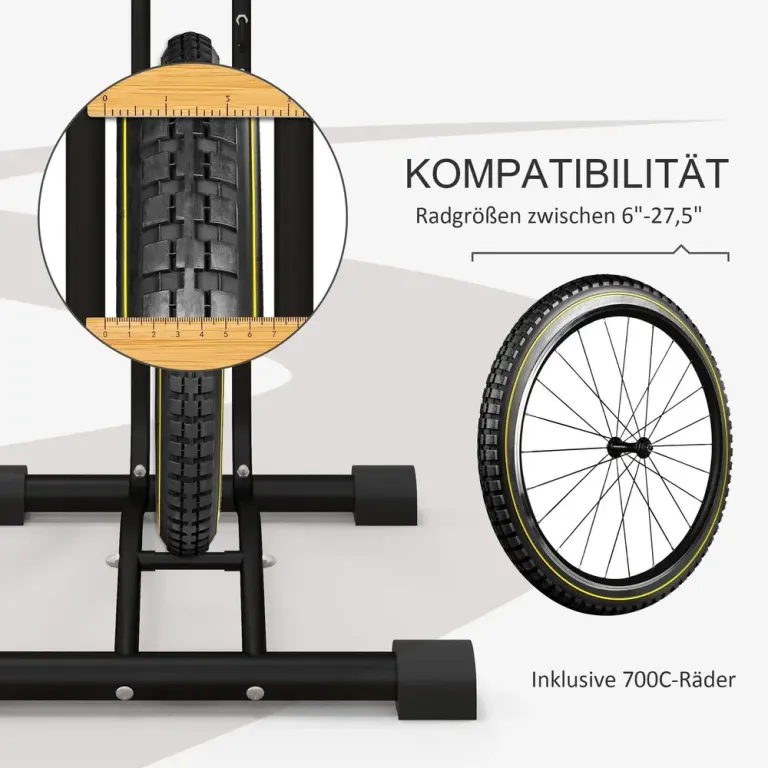 Cykelställ Cykelstativ Metall av Stål 45 x 44 x 118 cm