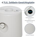 Paviljongbasvikter 4-Pack för Partytält Vatten Sand PE Stabilt Stöd för Utomhusevenemang Ø24 X H25 Cm