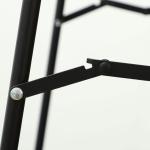 Helfigursspegel Väggspegel Stående Spegel med Stativ Bågdesign Svart av Glas och Metall för Vardagsrum och Sovrum 150 x 50 cm