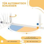 Trappgrind Säkerhetsgrind Vit av Metall för Hundar Automatisk Dörr Borrfri Bom Robust Konstruktion 74-100 cm