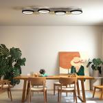 Taklampa LED Dimbar Svart och Guld Metall för Vardagsrum och Sovrum Modern Takarmatur med Fjärrkontroll och Justerbar Färg 38 W