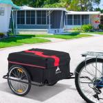 Lastvagn Cykelkärra Transportvagn Svart Metall för Cyklar Robust Cargotrailer med Dragkrok