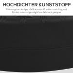 Parasollställ Paraplyfot Svart av HDPE och Konstharts för Trädgård och Balkong Rottinglook Passar Ø38/48mm Stolpar Ø 51 x 36 cm