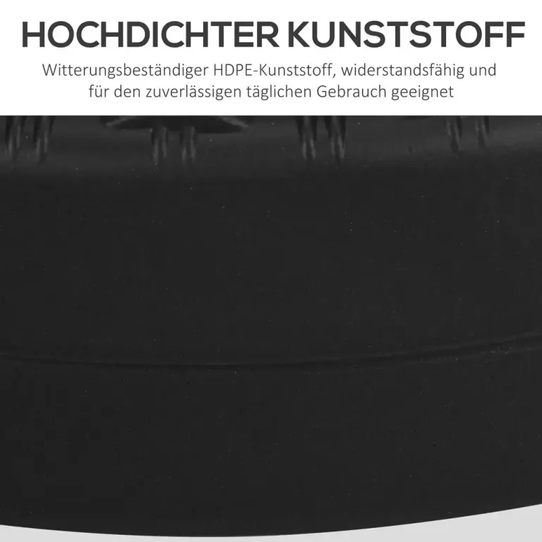 Parasollställ Parasollfot Svart av Hdpe 51 x 36 cm