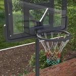 Basketstativ Basketkorg 2-i-1 av Stål och Plast för Vuxna och Pool Höjdjusterbar med Stativ och Hjul 230-305 cm
