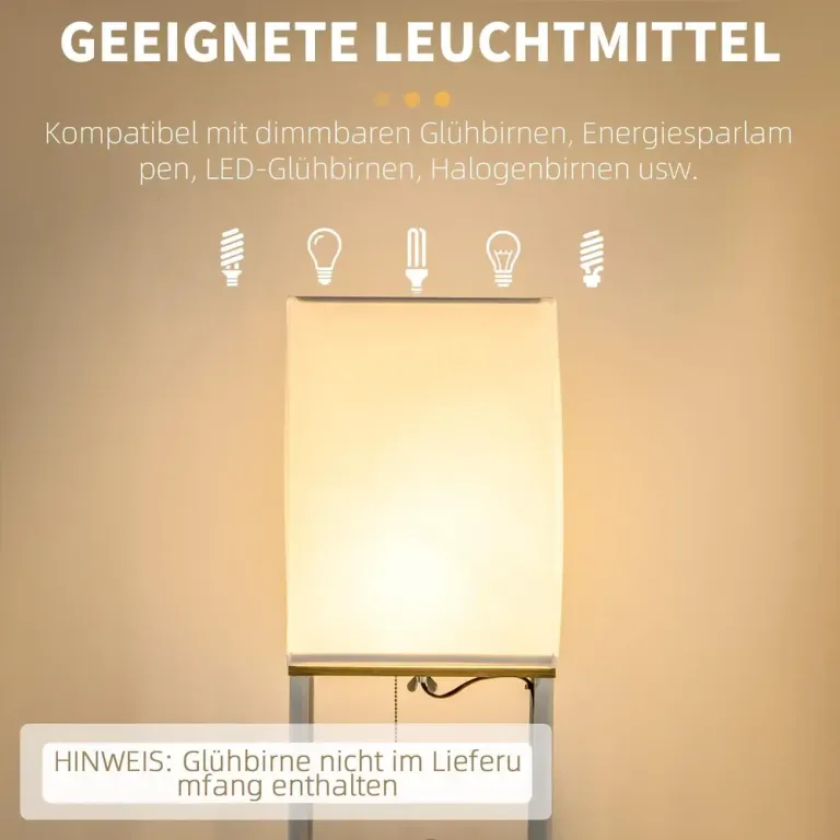 Golvlampa med Hyllor Takstrålkastare 26 x 26 x 159 cm