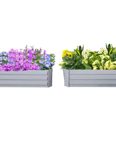 Blomlåda Set 2 Öppen Botten 100 x 100 x 30 cm