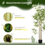 Konstgjord Växt Bambu Grön av Plast för Inomhusbruk Konstträd med 830 Blad 180 cm