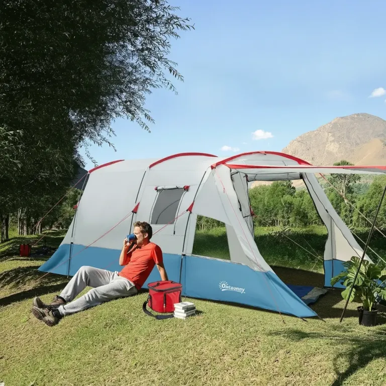 Campingtält Tunneltält för 8 Personer Blå av Polyester