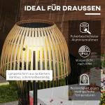 Solcellsgolvlampa Utomhuslampa Varmvit av Plast för Inomhus och Utomhus USB Uppladdningsbar och Vattentät IP44