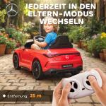 Elbil Barn Sportbil Röd Plast för Barn 3–6 År Batteridriven Bil med Fjärrkontroll 12V Motor och Musikfunktion Rolig Lek