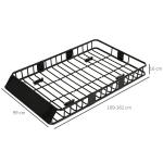 Takkorg Bil Justerbar Universal Takräcke Bagagekorg Metall Svart 162 X 99 X 16 Cm