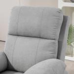 Massagestol TV-Fåtölj Grå av Tyg och Metall för Vardagsrum med Ståstöd och 8 Massagepunkter Fjärrkontroll 89 x 99 x 103 cm