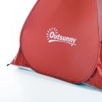 Strandskydd Pop Up-Tält Automatiskt Polyester för Strand och Camping Rött 200 X 150 X 119 Cm