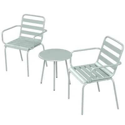 3-delat Bistroset Hopfällbart Grön 51 x 58 x 78 cm