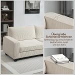 Soffa 3-Sits Soffa med Armstöd Krämvit av Manchester och Trä för Vardagsrum Stoppad Soffa med Ryggkuddar 227 x 84 x 87 cm