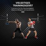 Justerbar Boxboll med Stativ, Hopfällbar Boxningsstation med Speedball, Effektiv Träning för Hemmafitness, Svart, 360°