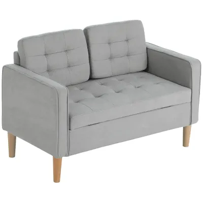3-Sits Soffa Ljusgrå av Tyg 166,5 x 62 x 82 cm