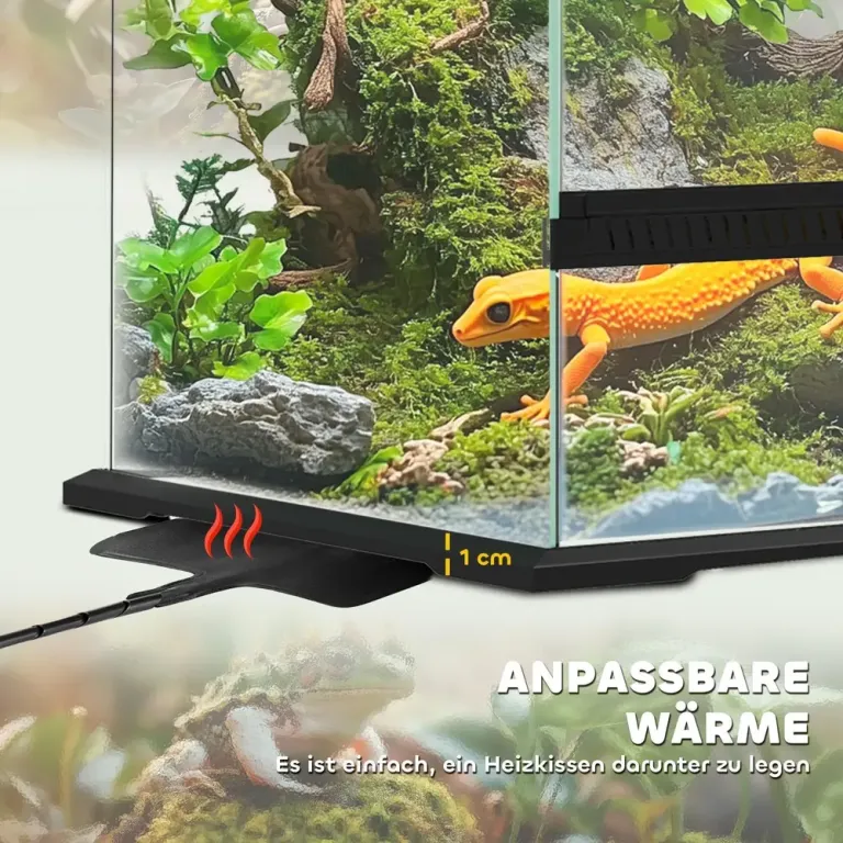 Terrarium Reptilbox Svart av Metall 45 x 45 x 60 Cm