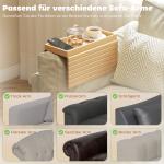 Soffbricka Armstöd Naturfärgad Bambu för Vardagsrum Bricka för Soffa Flexibel Design för Dryck och Snacks Praktisk