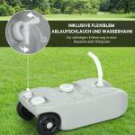 Avloppsvattentank Rullande Tank Grå av HDPE för Husbil och Camping Bärbar Vattenbehållare med Handtag och Kran 40 l