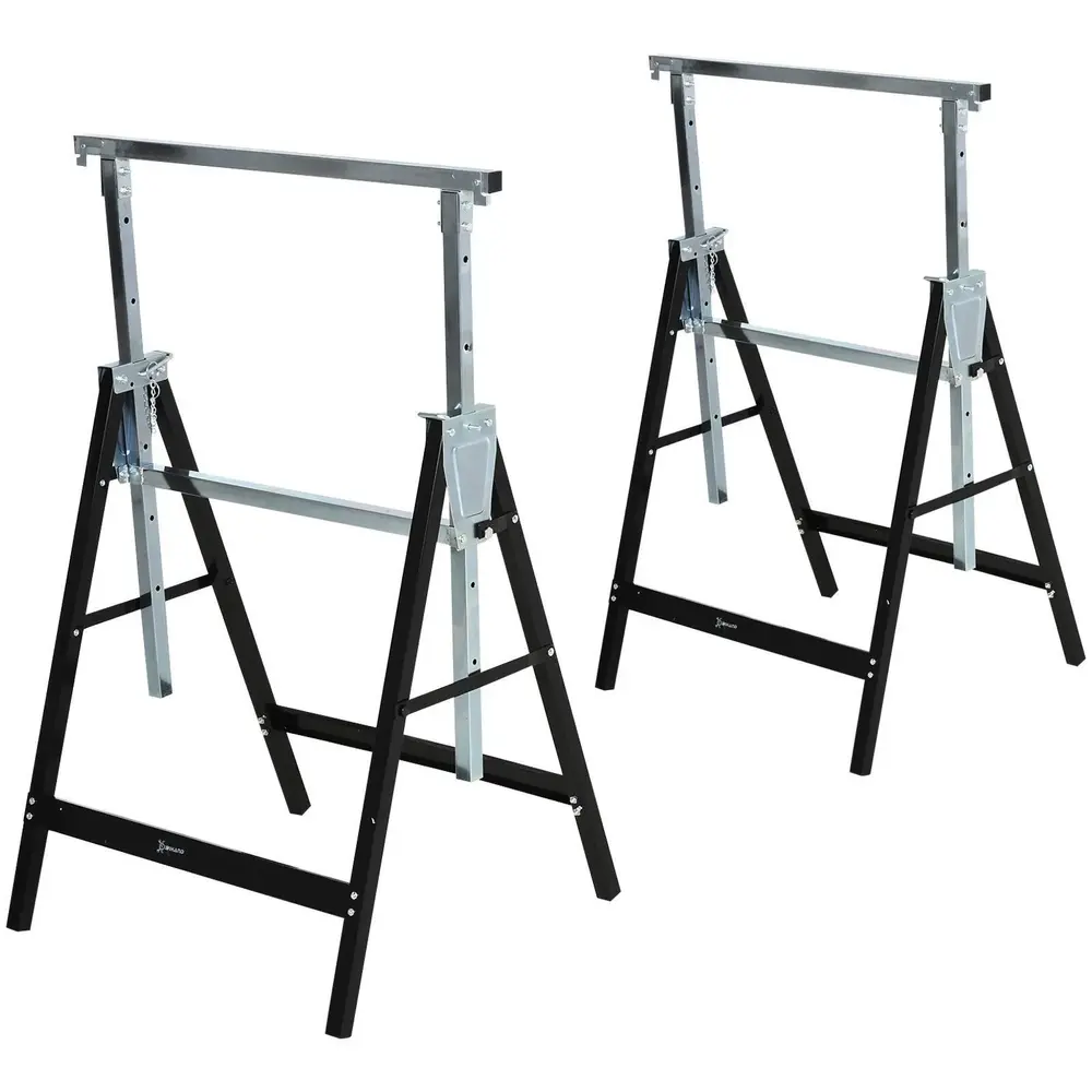 Såghäst Höjdjusterbar Hopfällbar Metall 68 x 56 x 80-130 Cm
