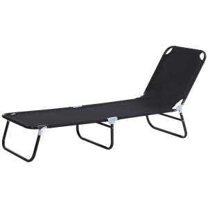 Solstol Trädgårdsstol Grå av Tyg och Metall för Trädgård och Balkong Justerbart Ryggstöd Avslappningsstol 188 x 56 x 28 cm