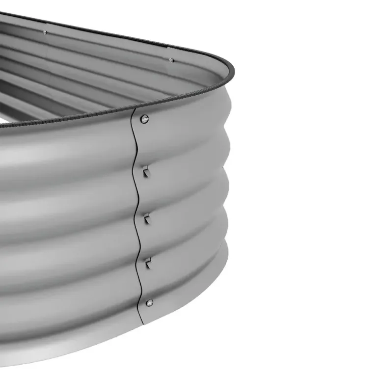 Upphöjd Planteringslåda Odlingslåda Silver 150 x 62 x 30 cm