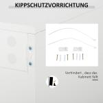 Skänk Byrå Vit av Trä för Vardagsrum Multifunktionsskåp med 2 Lådor och 3 Dörrar Arkivskåp 117 x 36 x 74 cm