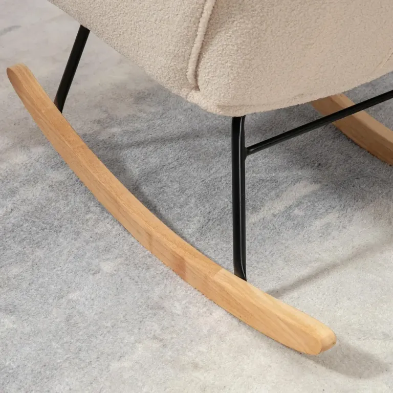 Gungstol i Berberfleece Relaxstol 71 x 92 x 101 cm