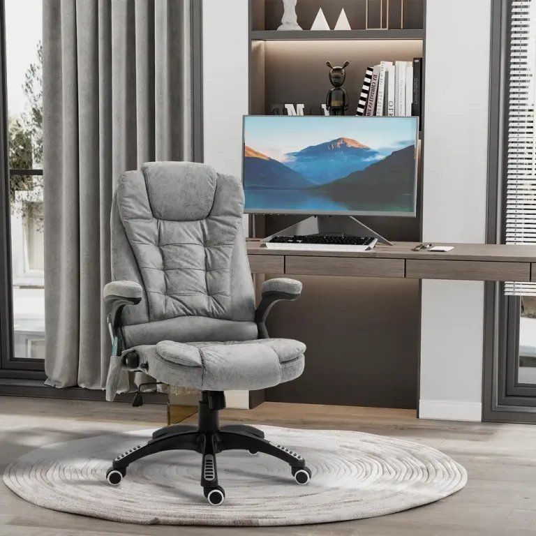 Kontorsstol Massagestol Grå av Tyg 68 x 72 x 110-120 cm