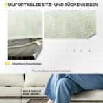 Loungegrupp i Konstrotting 3 Delar, Modulär Utemöbel med Sidobord och Dynor, Elegant Design för Trädgård, Ljusgrå/Beige