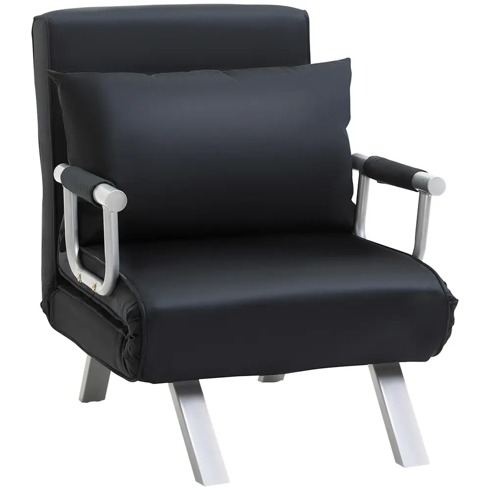Bäddsoffa Soffa Ljusgrå av Tyg och Metall med Kuddar 2-Sits
